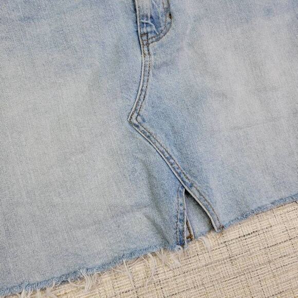 Madewell Women's Rigid Denim A-Line Mini Skirt Cutout Edition Size 27 - Picture 3 of 10